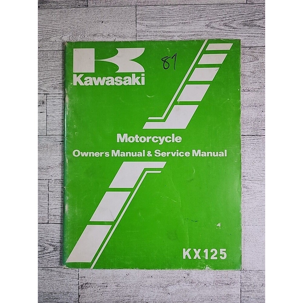 1981 Kawasaki KX-125 B1 OEM Motorcycle Shop Repair Service Manual Engine Guide